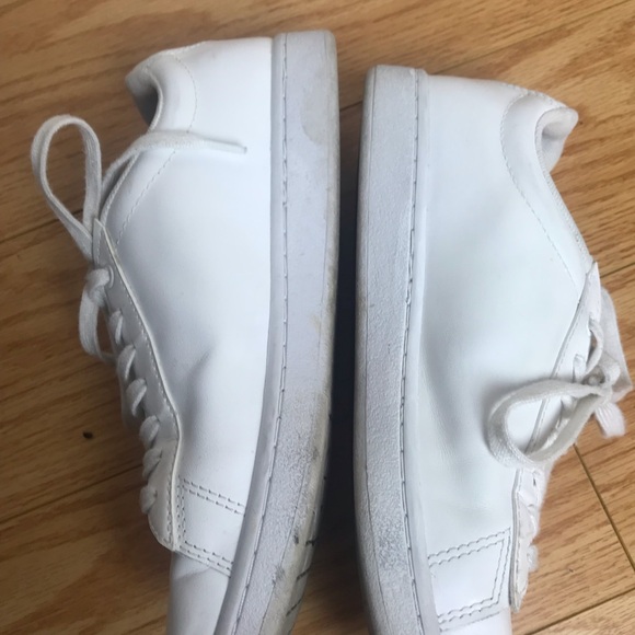 Men’s Lacoste White Leather Sneakers Sz 8 - Picture 4 of 12